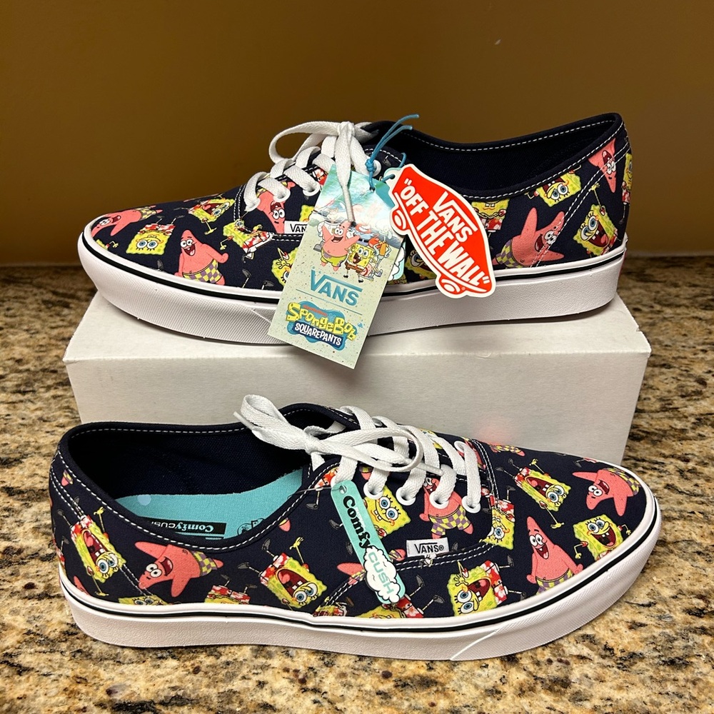 Vans x SpongeBob Authentic Comfy Crush Alohabob Shoe US Men's Sz. 13 VN0A3WM7YZ1
